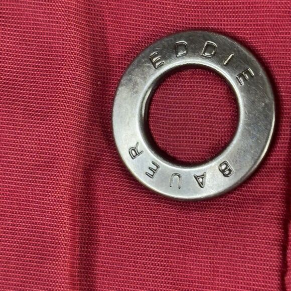 Eddie‎ Bauer Vest Women's Large Goose Down Red 700 Fill Removable Faux Fur Trim - Picture 8 of 16